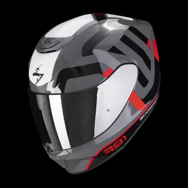 Scorpion Exo-391 Arok Grey-Red-Black Full Face Helmet L