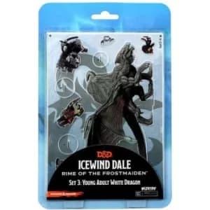 D&D Idols of the Realms Miniature: Icewind Dale: Rime of the Frostmaiden-2D Young Adult White Dragon