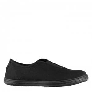 Slazenger Canvas Slip On Childrens - Black