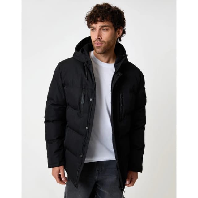 Threadbare Mens TB Matthew Parka Black male Small