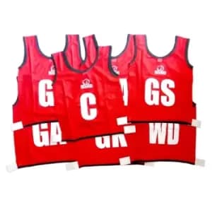 Rhino Netball Bibs Red Adult