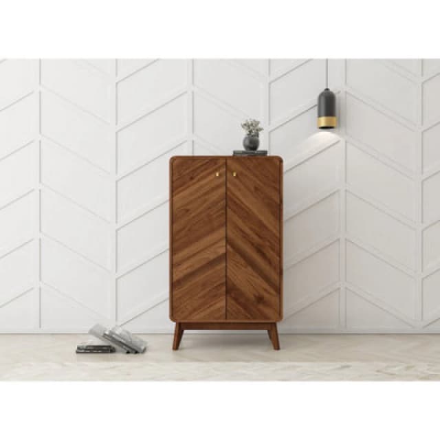 Kudl LV44 Shoe Cupboard - Brown, Brown LV44SC4415