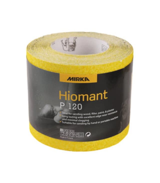 Mirka 115mm Yellow Hiomant Paper 5M Rolls - P120