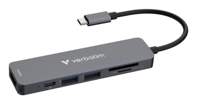 Verbatim USB-C Essentials Multiport Hub 6 ports: HDMI. USB-C PD. USB-A