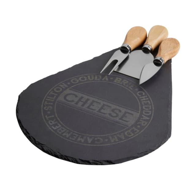 Premier Housewares Carter 4Pc Cheese Set Black