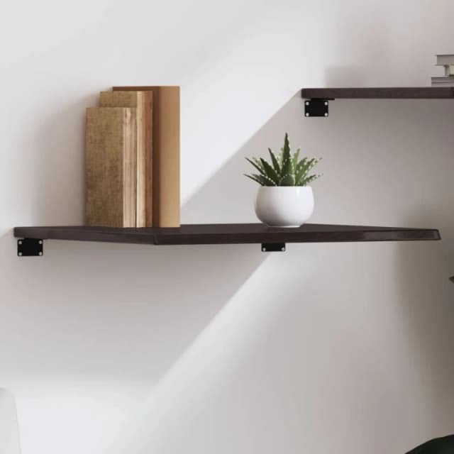 VIDAXL Wall Shelf Dark Brown 60x50x2cm Treated Solid Wood Oak vidaXL 8720845814915