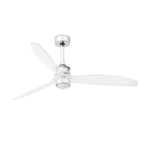 Just LED Chrome Ceiling Fan with DC Motor, 3000K