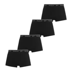 Reebok 4 Pack Mens Trunks - Black