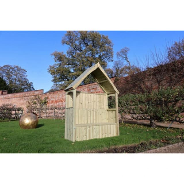 Churnet Valley Garden Furniture Ltd Willow 3 Seat Storage Arbour - L60 X W179 X H235cm - Partially Assembled
