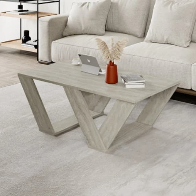 Decortie Pipra Coffee Table - Travertine Off White WO9AT Unisex