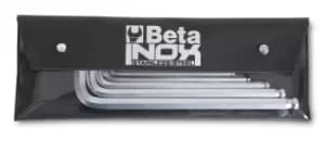 Beta Tools 96BPINOX/B6 INOX Stainless Steel Ball Head Offset Hex Key Set 2.5-8mm