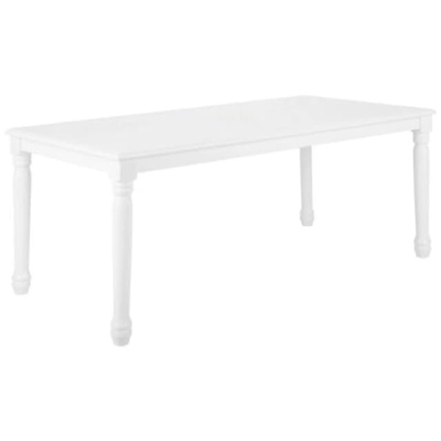 Beliani Dining Table Cary White 180 Cm 90 Cm