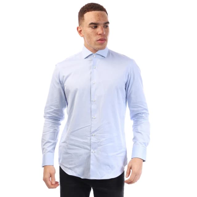 Boss Mens Joe Spread Long Sleeve Oxford Shirt Pastel Blue male 15 inch