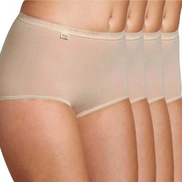 Sloggi Pack of 4 Basic Maxi Knickers Skintone Women 32;30;28;26;24;22;20;18;16;14;12