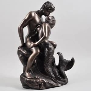 Seduction by Love Is Blue Cold Cast Bronze Sculpture