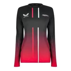 Castore Saracens Mavericks Long Sleeve Training T Shirt Womens - Black