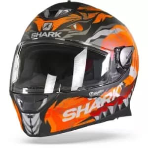 Shark Skwal 2 Iker Lecuona Mat Black Orange Silver KOS L