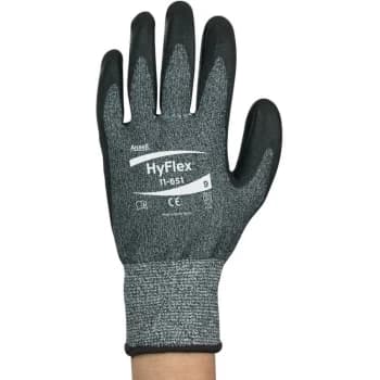 Cut Resistant Gloves, Pu Coated, Grey/Black, Size 10 - Ansell
