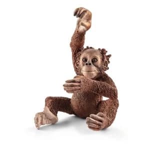 SCHLEICH Wild Life Young Orangutan Toy Figure