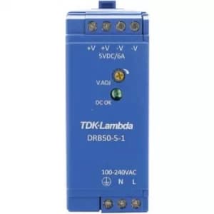 TDK-Lambda DRB-50-5-1 Rail mounted PSU (DIN) 5 V DC 2.5 A 30 W 1 x