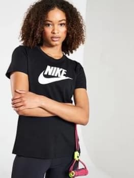 Nike Sportswear Essential Ss Tee - Black Size M Women