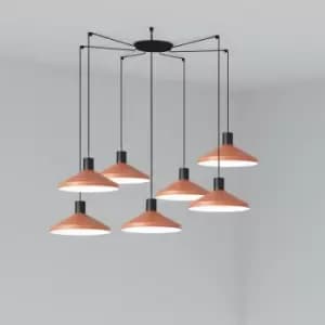 Faro Lighting - Faro KOMBO - Cluster Pendant Ceiling Light Orange, E27