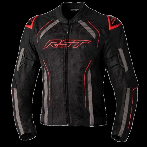 RST S-1 Mesh Jacket Black Red Grey Size 46