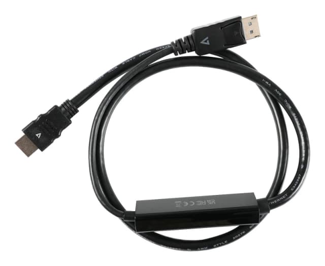 V7 V7 DisplayPort 1.4 to HDMI (4K/60Hz) cable 1M/3.3ft Black V7DP14HDMI21-1M-BLK