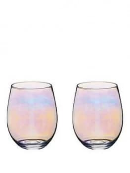 Kitchencraft Iridescent 600ml Tumbler Glasses ; Set Of 2