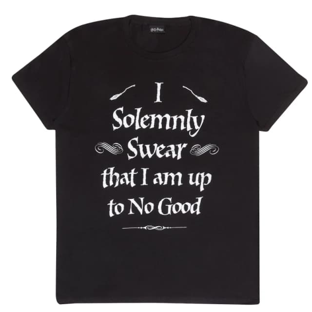 Harry Potter I Solemnly Swear T-Shirt Black male