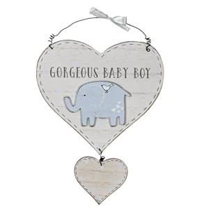 Petit Cheri Gorgeous Baby Boy Heart Plaque