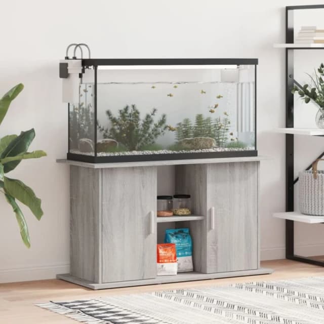 VIDAXL Vidaxl - Aquarium Stand Grey Sonoma 101x41x58cm Engineered Wood 8720845418151