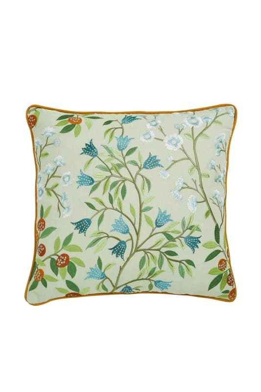 Sanderson 'Sycamore & Oak' Cotton Cushion Green
