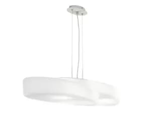 Ufo Ceiling Pendant 6 Light E27 IP44, Matt White, Opal White