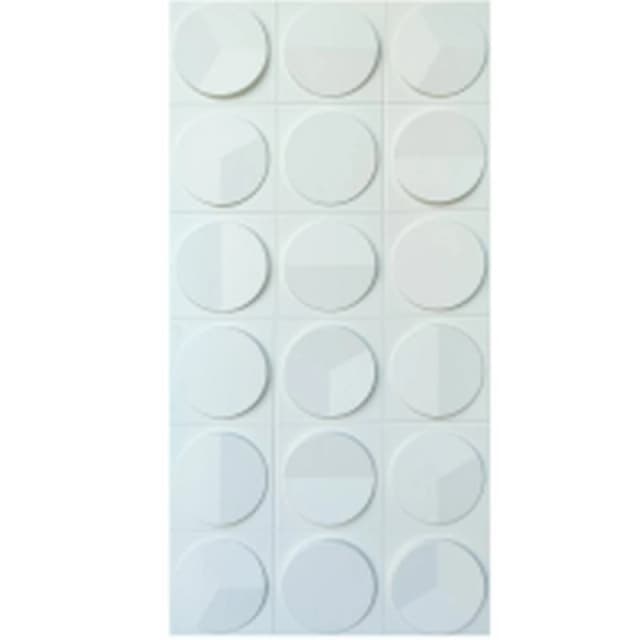 Ener-J Hard Pu Wall Panel 3D Circular Jade White 1200X600X25mm Pack 2