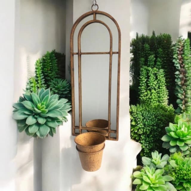 MSL 64CM WALL MIRROR WITH SINGLE PLANTER