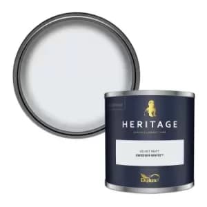 Dulux Heritage Velvet Matt Swedish White Matt Emulsion Paint 125ml