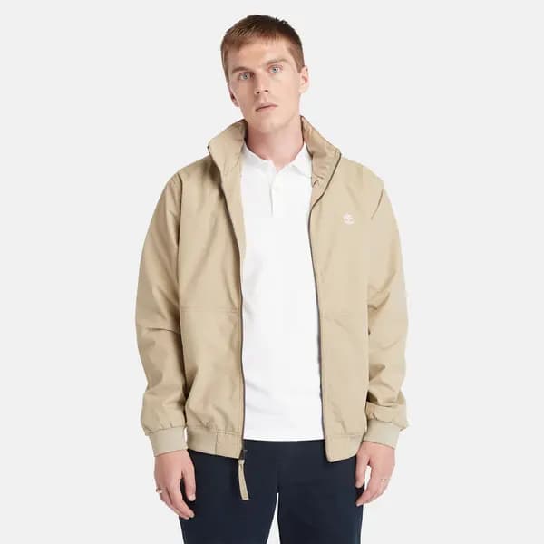 Timberland Water-resistant Bomber Jacket For Men In Beige Beige, Size S