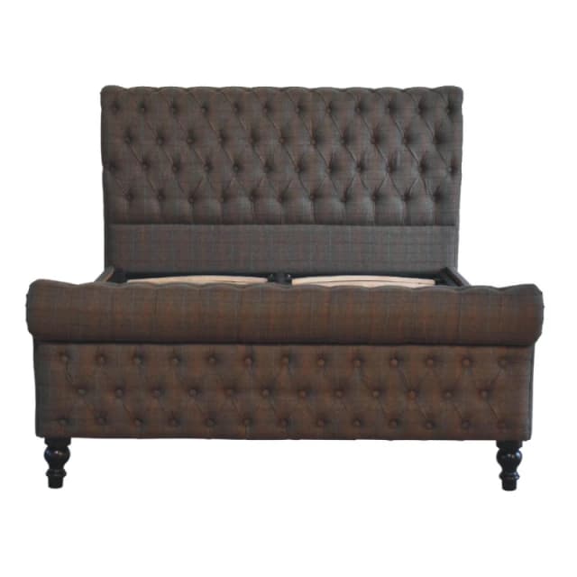 Artisan Furniture Artisan Furniture Solid Wood Multi Tweed Bed, Brown