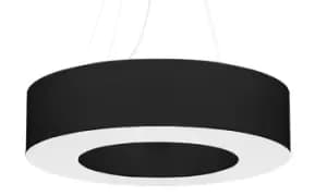 Saturno Cylindrical Pendant Light Black 70cm E27