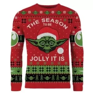 Star Wars Yoda Christmas Jumper (Size L)