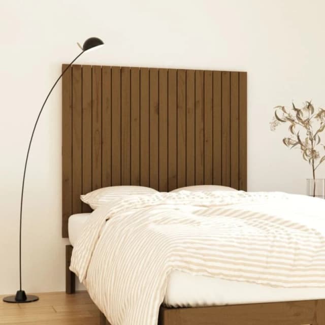 Vidaxl Wall Headboard Honey Brown 127.5X3X110 Cm Solid Wood Pine, Brown 824941