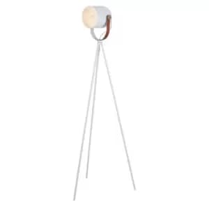 Elias Metal Tripod Floor Lamp White