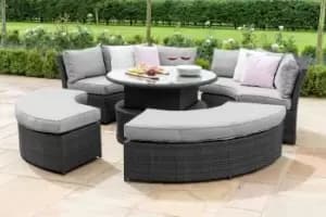 Maze Chelsea Grey Rattan Lifestyle Suite with Glass Table Top