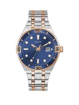 Guess GW0330G3 Mens Premier Two Tone Steel Bracelet Wristwatch Colour - Silver Tone