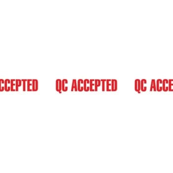 Avon - Printed 'qc Accepted' Tape - 50MM X 66M