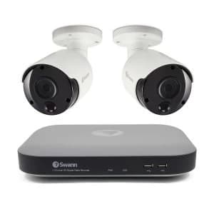 Swann 4 Channel 5MP Security System: DVR- 4980 with 1TB HDD + 2x Thermal Sensing Cameras