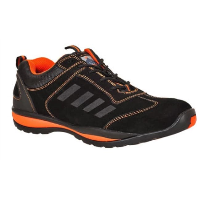 Portwest Steelite Lusum S1P HRO Safety Trainers FW34ORR37 Colour: Black / Orange
