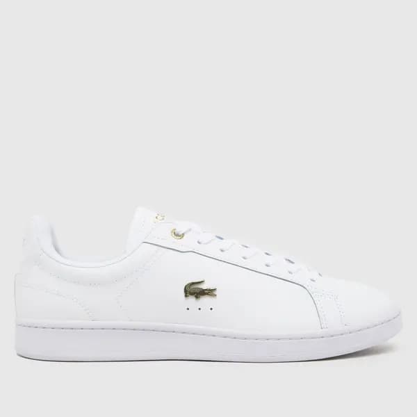 Lacoste carnaby pro trainers in white & gold White & Gold UK 4 (EU 37)