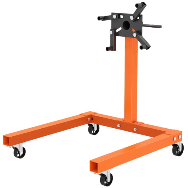 HOMCOM HOMCOM 570 kg Rotating Engine Stand with Adjustable Head, Orange Orange One Size Unisex 5063603134348